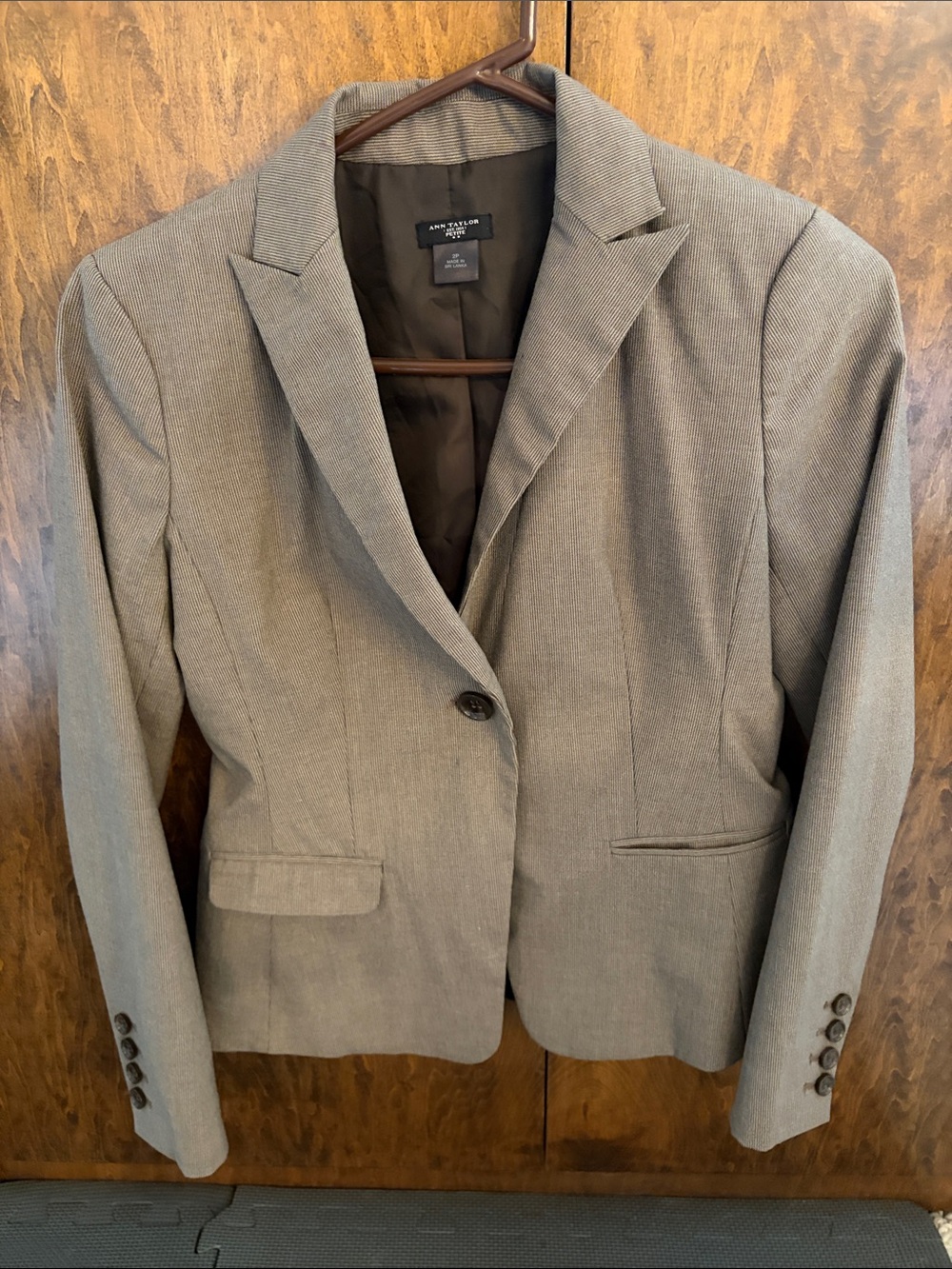 Ann Taylor Grey Womens Tailored Blazer